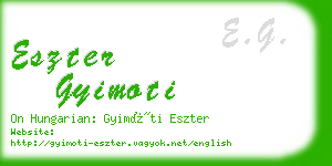 eszter gyimoti business card